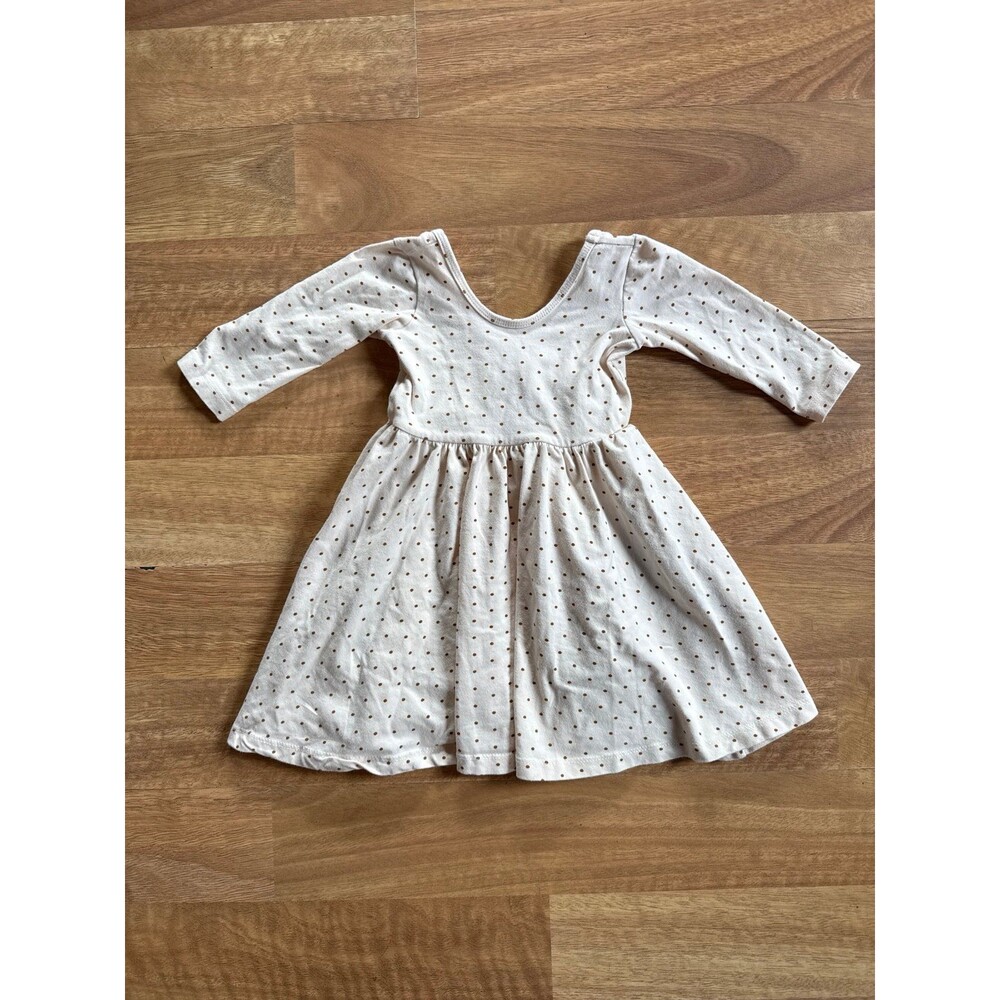 Alice + Ames Copper rust polka dot twirl dress